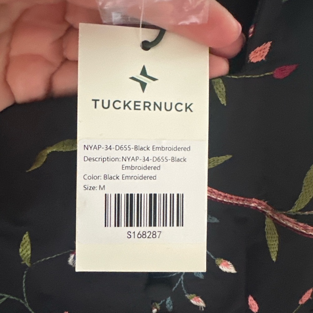Tuckernuck Black Embroidered Calle Long Sleeve Dress NWT - Picture 4 of 12